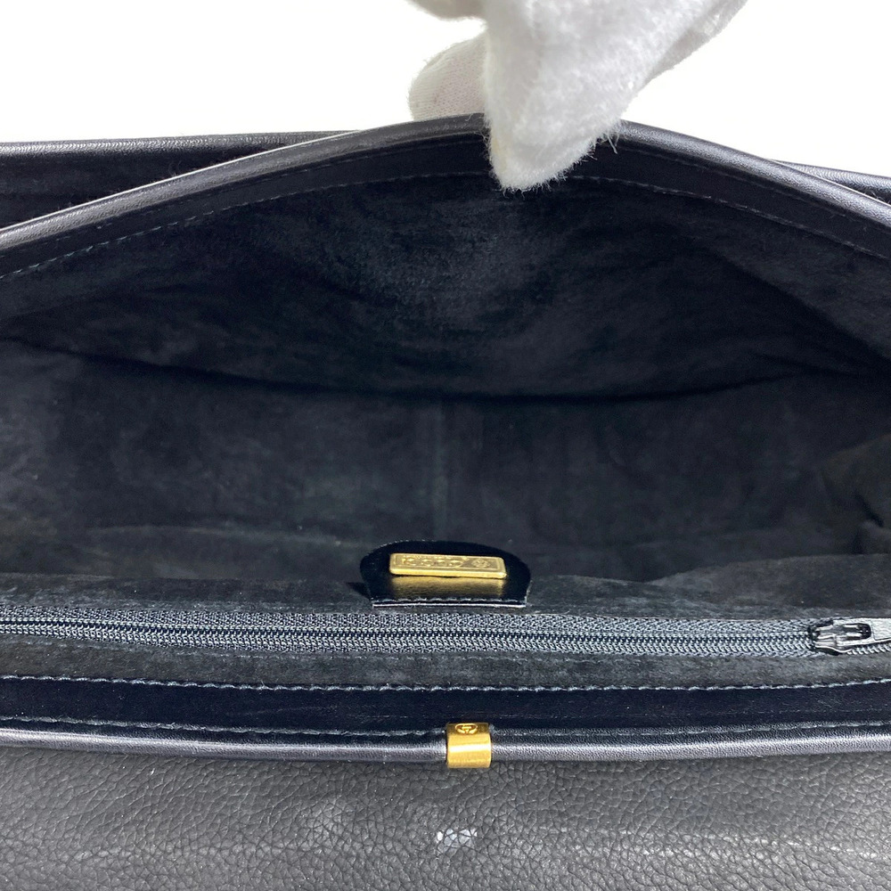 Gucci Shoulder Interlocking Black Leather GG Bag Crossbody - Picture 6 of 6